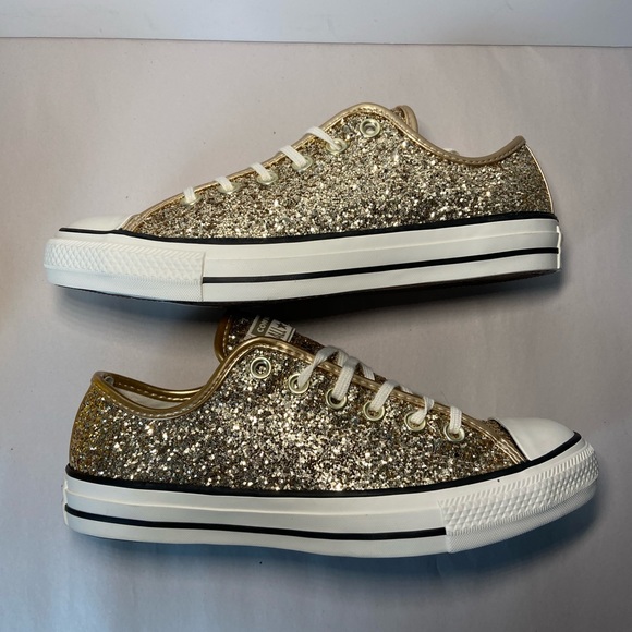 gold glitter converse